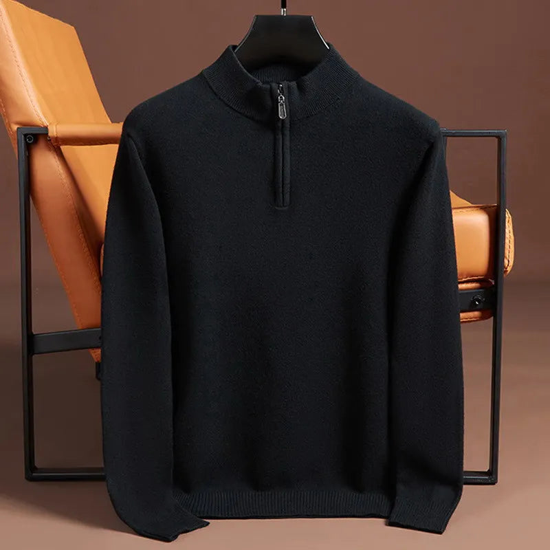 Mens Cashmere Quarterzip Sweater
