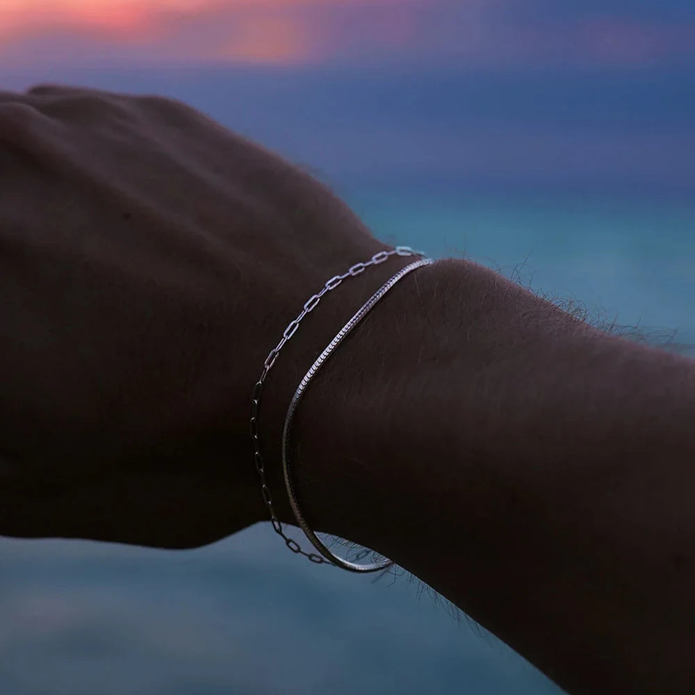 Paper Clip Stainless Steel Bracelet