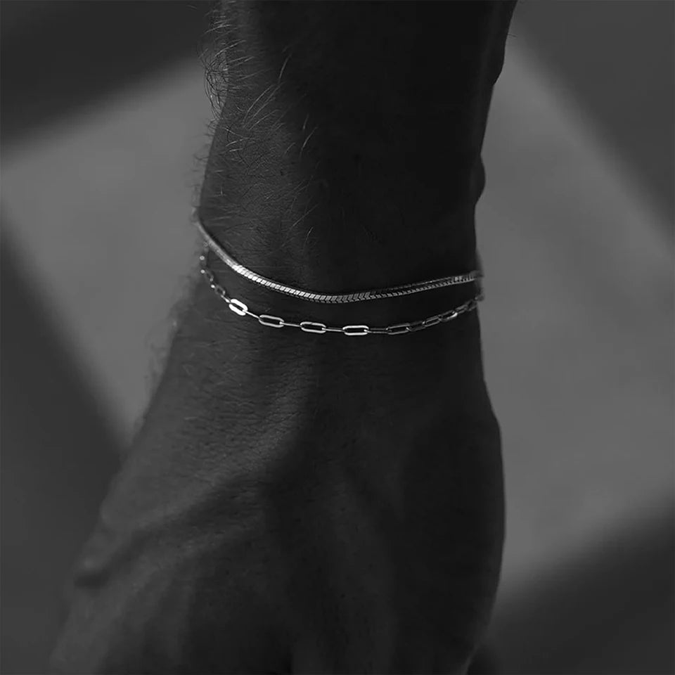 Paper Clip Stainless Steel Bracelet
