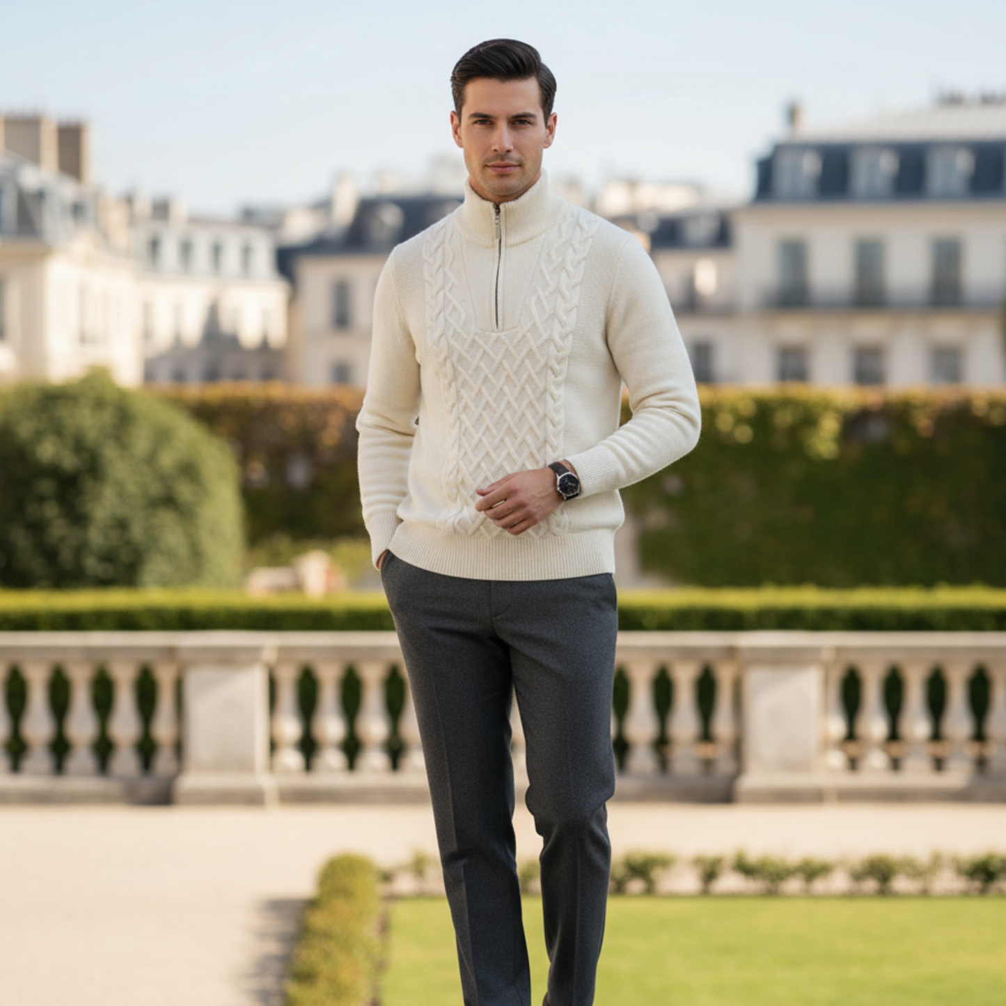 Gentleman's Wool Quarter zip