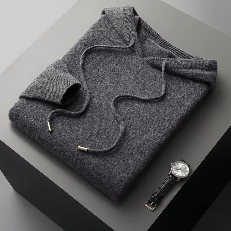 Merino Wool Mens Hooded Sweatshirt