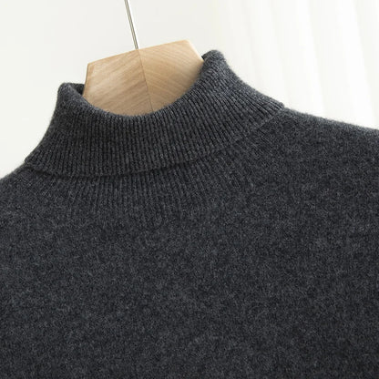 Mens Merino Wool Turtleneck Sweater
