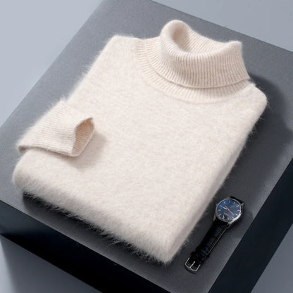 Mink Cashmere Turtleneck Sweater