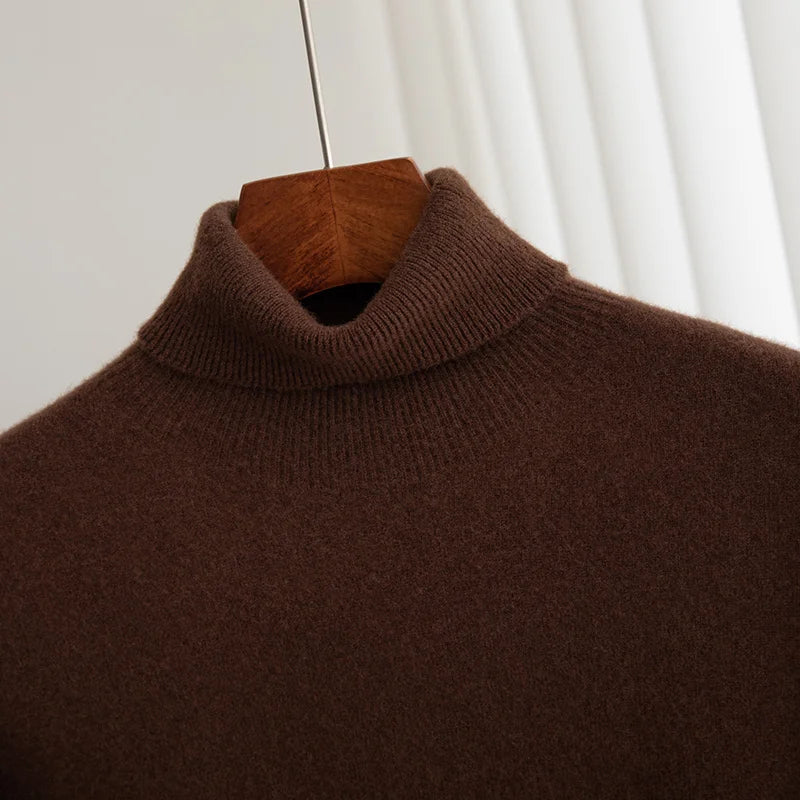 Mens Merino Wool Turtleneck Sweater