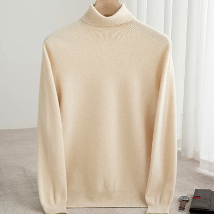 Mens Merino Wool Turtleneck Sweater