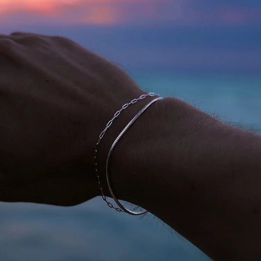 Paper Clip Stainless Steel Bracelet