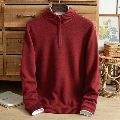 Mens Cashmere Quarterzip Sweater