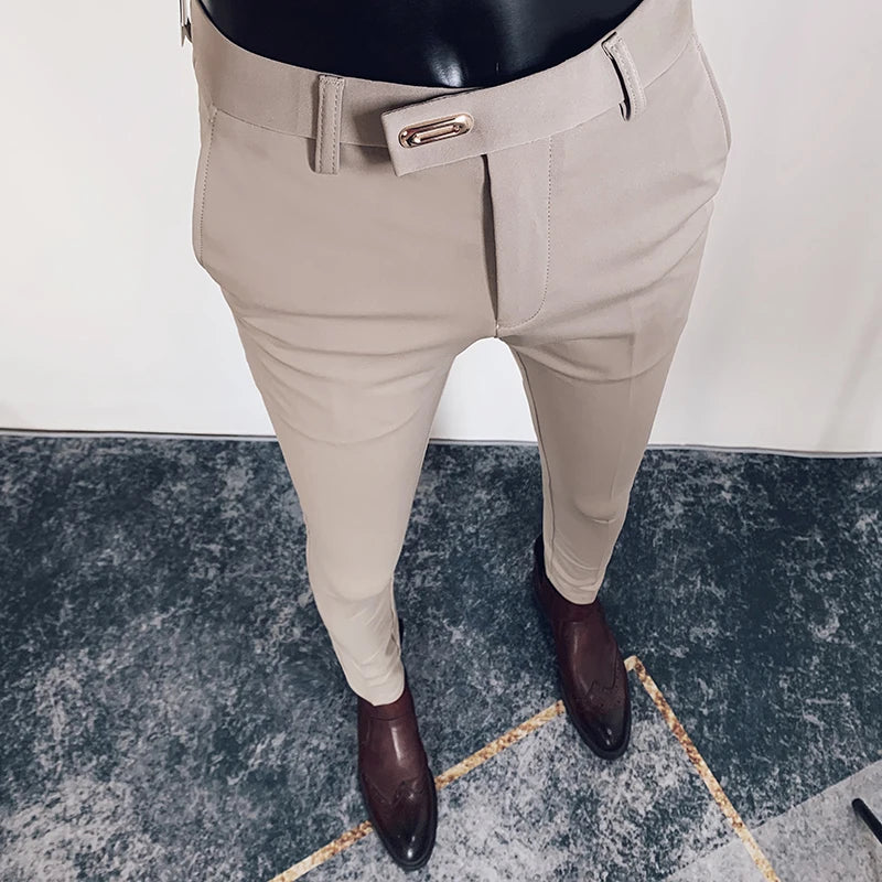 Mens Slim Fit Business Trousers