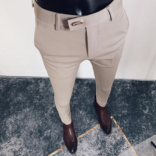 Mens Slim Fit Business Trousers