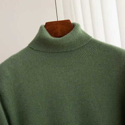Mens Merino Wool Turtleneck Sweater