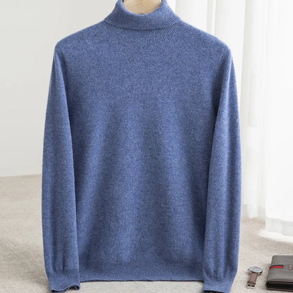 Mens Merino Wool Turtleneck Sweater