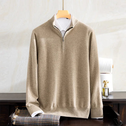 Mens Cashmere Quarterzip Sweater