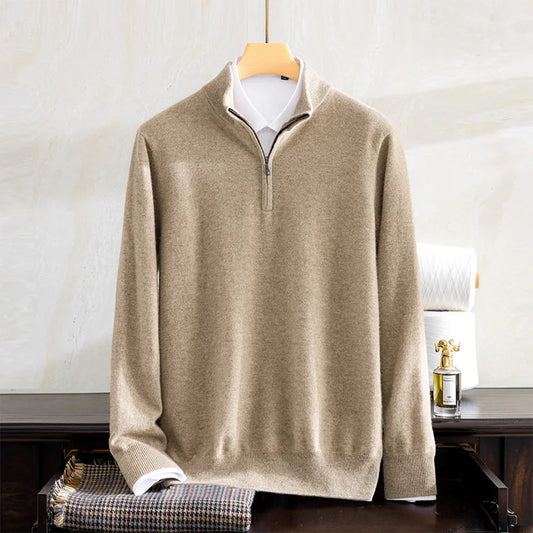 Mens Cashmere Quarterzip Sweater