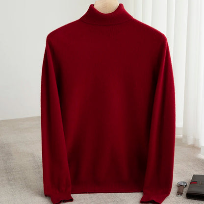 Mens Merino Wool Turtleneck Sweater