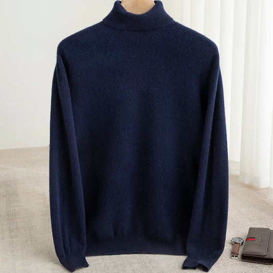 Mens Merino Wool Turtleneck Sweater