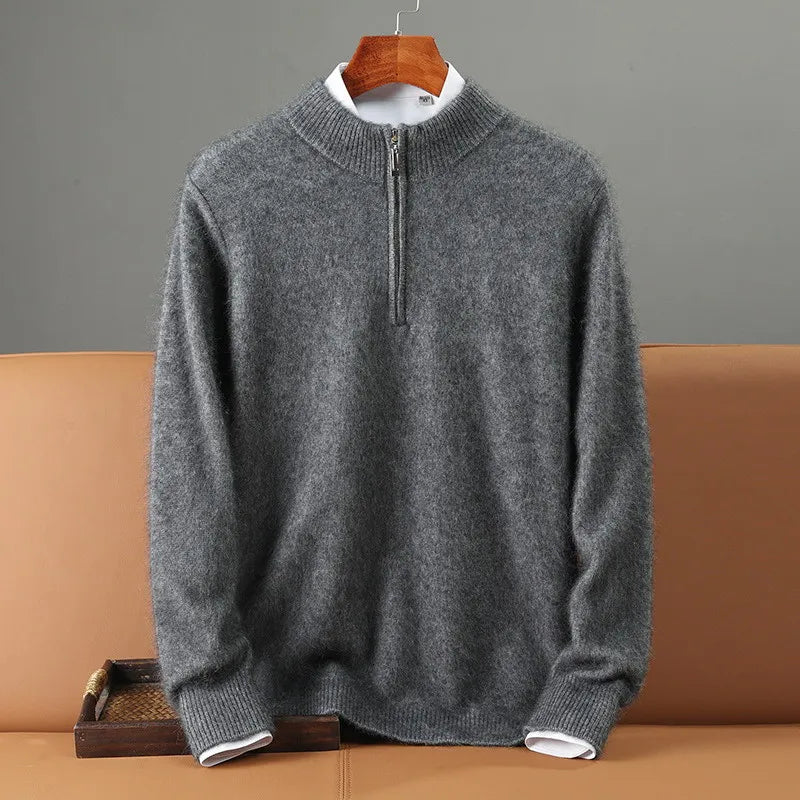 Mens Cashmere Quarterzip Sweater
