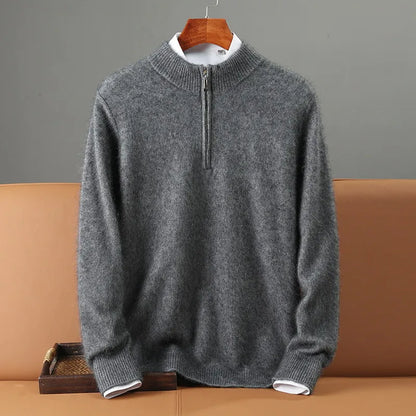 Mens Cashmere Quarterzip Sweater