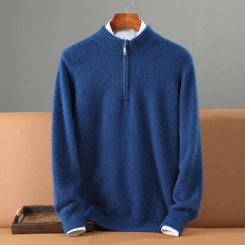 Mens Cashmere Quarterzip Sweater
