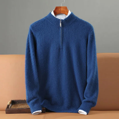 Mens Cashmere Quarterzip Sweater
