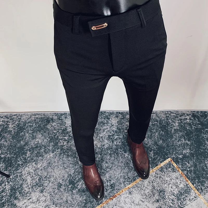 Mens Slim Fit Business Trousers