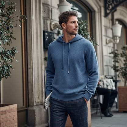 Merino Wool Mens Hooded Sweatshirt