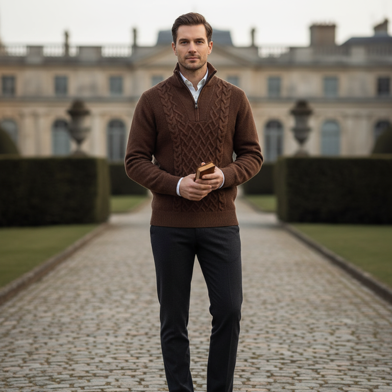 Gentleman's Wool Quarter zip