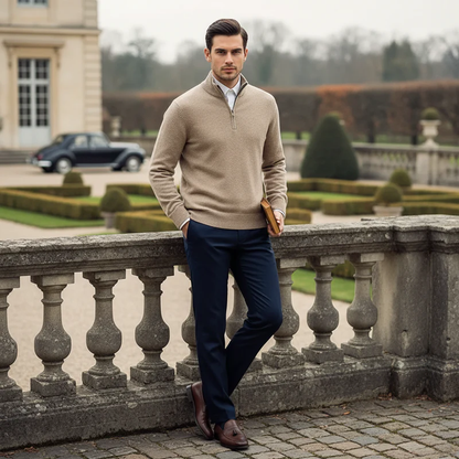 Mens Cashmere Quarterzip Sweater