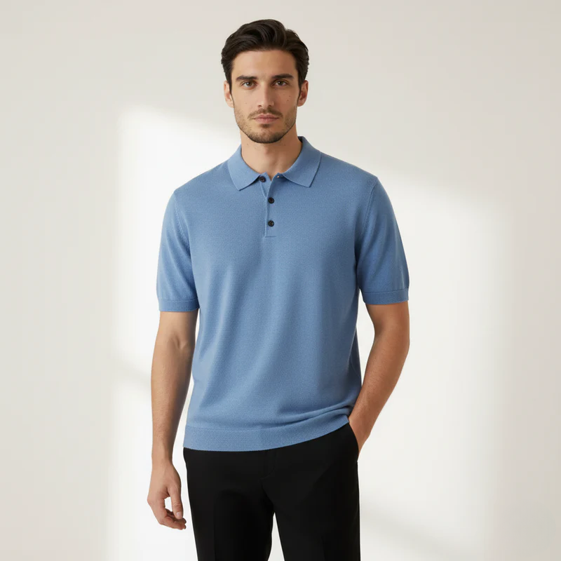 Merino Wool Mens Polo