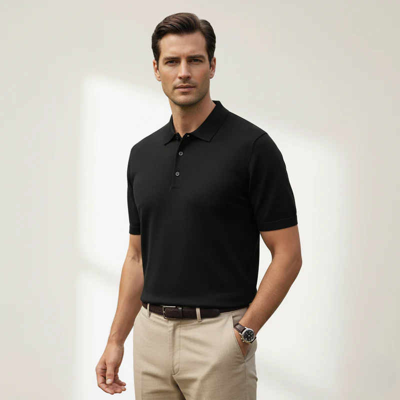 Merino Wool Mens Polo