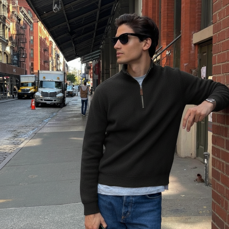 Montford Knit Quarter-Zip Jacket