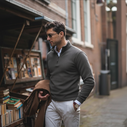 Montford Knit Quarter-Zip Jacket