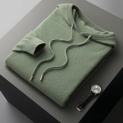 Merino Wool Mens Hooded Sweatshirt