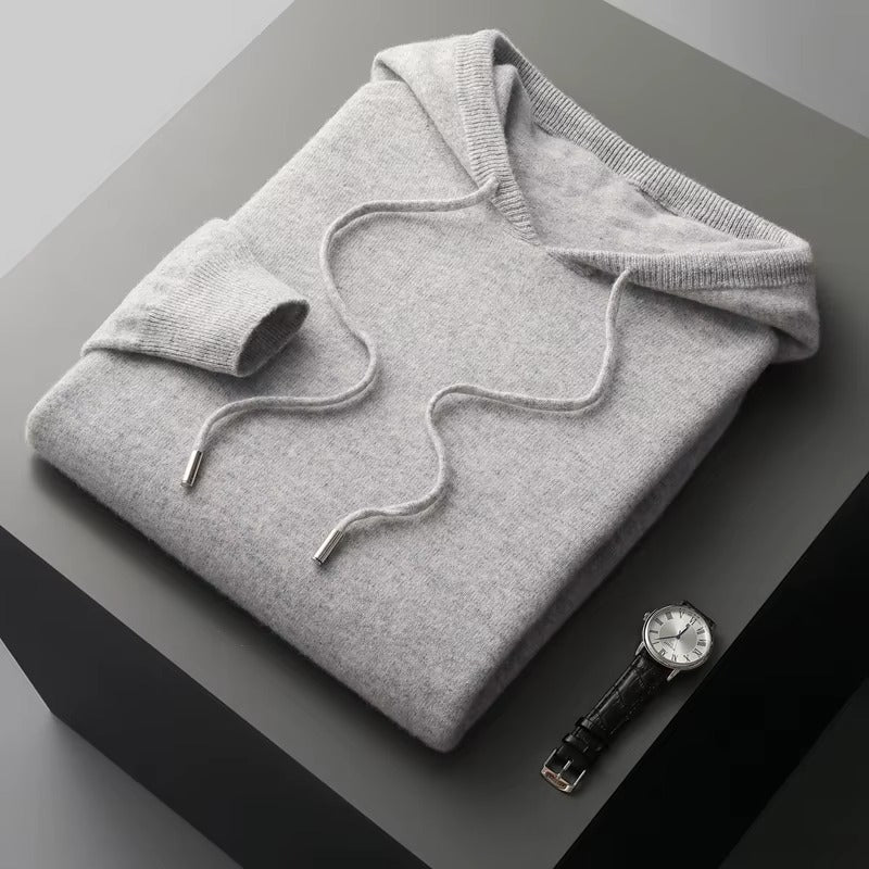 Merino Wool Mens Hooded Sweatshirt