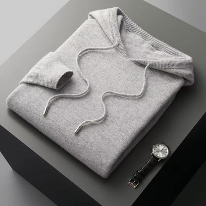 Merino Wool Mens Hooded Sweatshirt