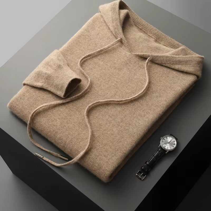 Merino Wool Mens Hooded Sweatshirt