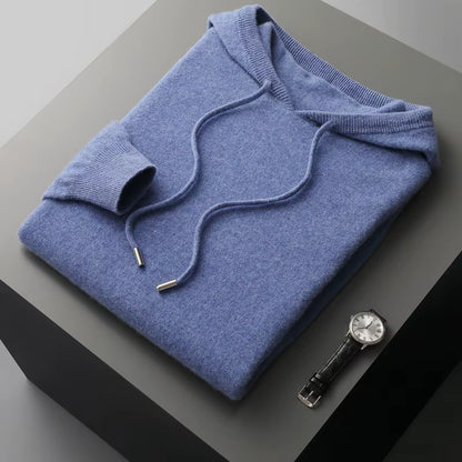 Merino Wool Mens Hooded Sweatshirt